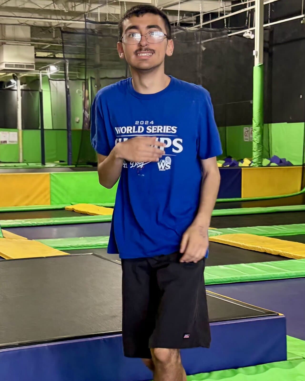 Griselda's son enjoying a day at the trampoline park.